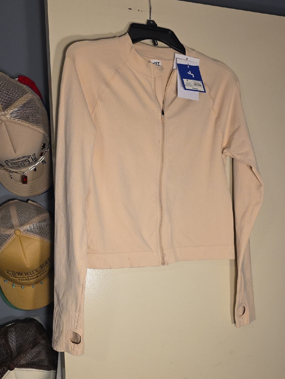 Joylab Light Cream Zip Front Jacket